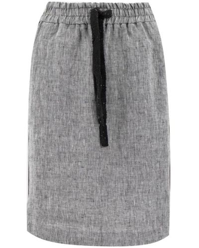 Le Tricot Perugia Midi Skirts - Grey