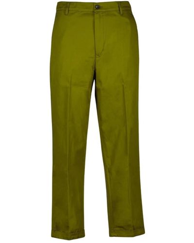 KENZO Pantaloni chino dal taglio dritto - Verde