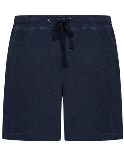 James Perse Shorts blu con elastico in vita