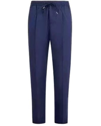 BRIGLIA Trousers > slim-fit trousers - Bleu
