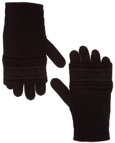 Emporio Armani Stilvolle handschuhe - hochwertiger stoff - Schwarz