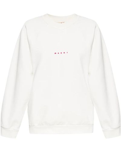 Marni Sweatshirt mit Logo - Weiß