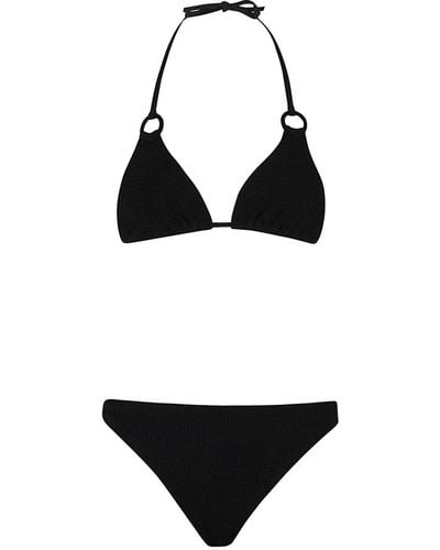 Hunza G Set bikini elegante per donne - Nero