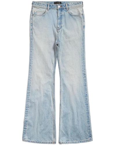 Balenciaga Hellblaue high-waist wide leg jeans,jeans - Grau