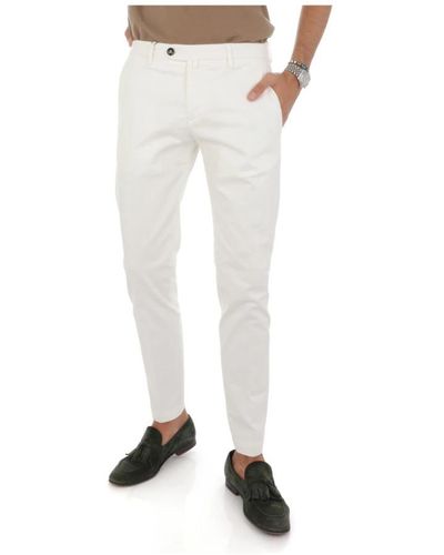 BRIGLIA Slim-Fit Pants - White
