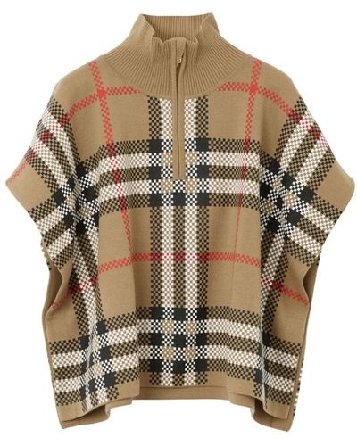 Burberry Beige check giacca lana - Multicolore