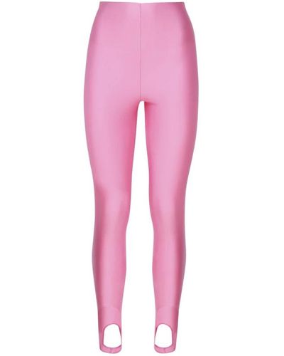 ANDAMANE Rosa nylon leggings zweite haut passform - Pink