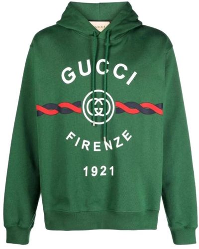 Gucci Accogliente felpa con cappuccio - Verde