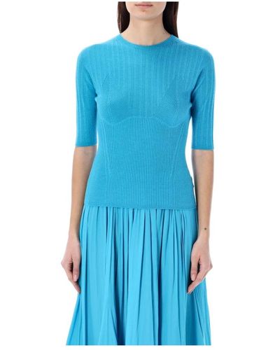 Lanvin Round-Neck Knitwear - Blue