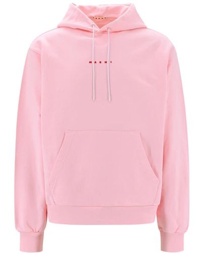 Marni Baumwoll-Sweatshirt mit Frontdruck - Pink