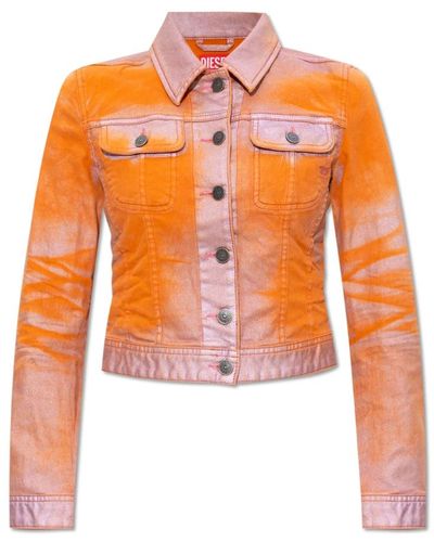DIESEL Jackets > denim jackets - Orange