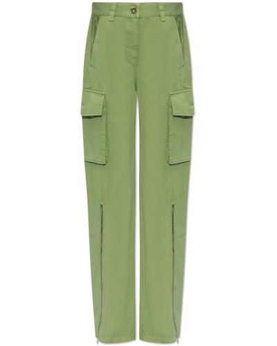 Stella McCartney Pantalones de carga - Verde