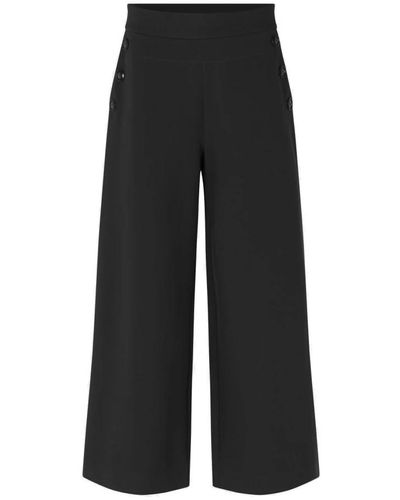 Masai Elegante weitgeschnittene cropped hose schwarz