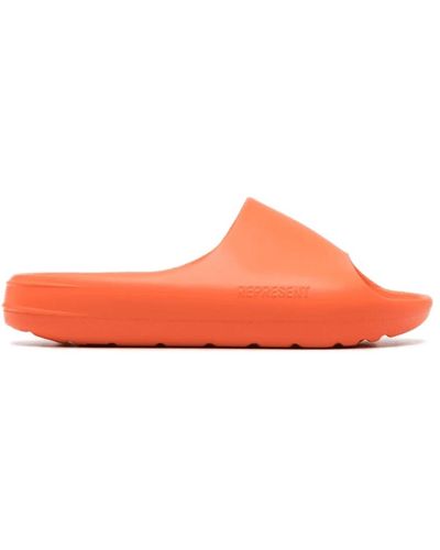Represent Shoes > flip flops & sliders > sliders - Orange