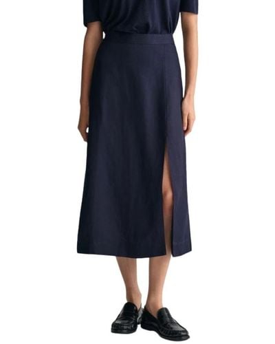 GANT Midi Skirts - Blue