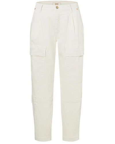 M·a·c Cropped trousers - Blanco