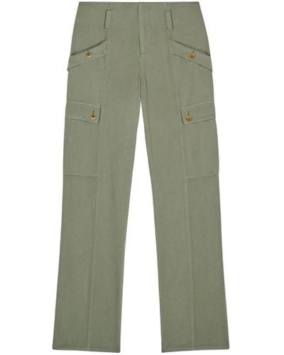 Ba&sh Pantalón estilo cargo cintura baja pierna recta - Verde