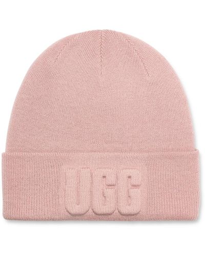 UGG 3d logo beanie - Pink