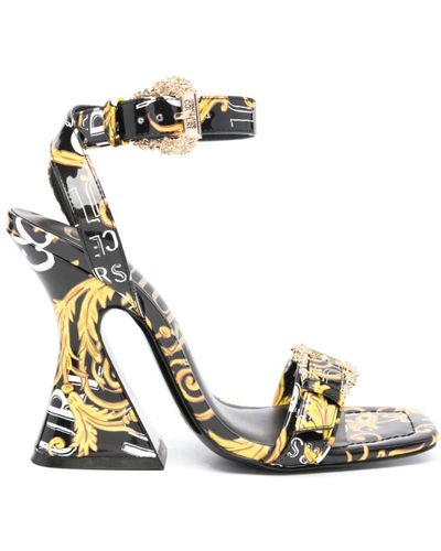 Versace Jeans Couture High Heel Sandals - Metallic