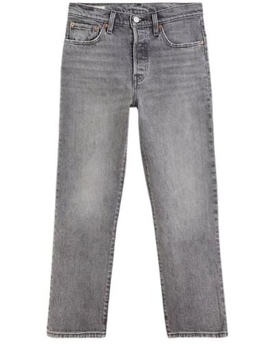 Levi's Cropped Jeans - Gray