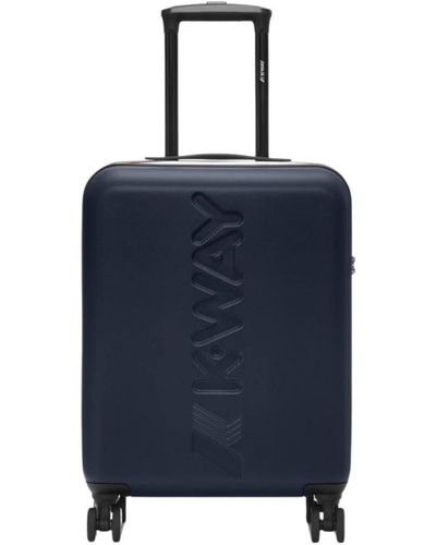 K-Way Blu profondità valigia media