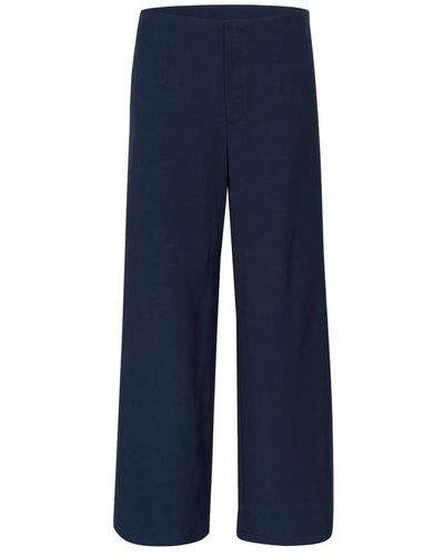 My Essential Wardrobe Pantaloni a gamba larga in total eclipse - Blu