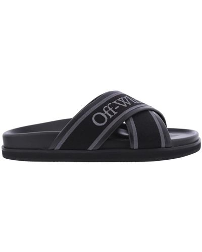 Off-White c/o Virgil Abloh Shoes > flip flops & sliders > sliders - Marron