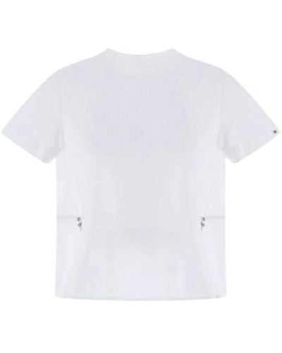 Herno Weiße jersey-t-shirt mit taillenband