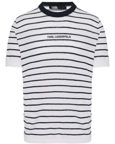 Karl Lagerfeld Gestrickter crewneck pullover - Weiß
