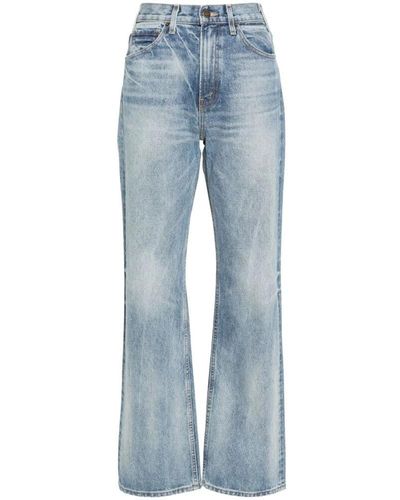 Nili Lotan Jeans rectos de denim azul