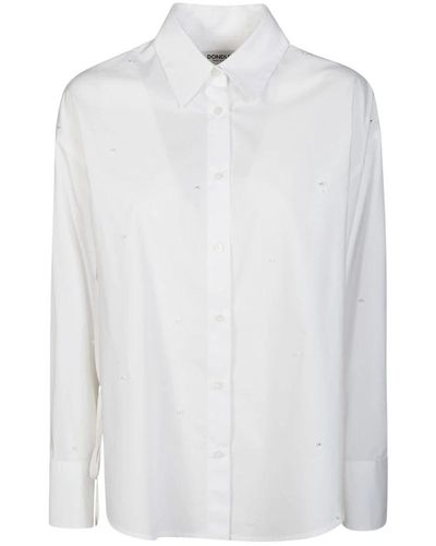 Dondup Camisa con strass - Blanco