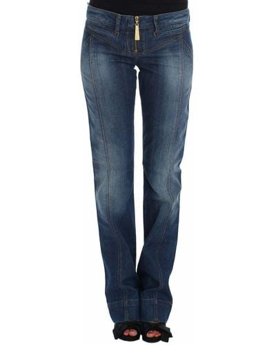 Roberto Cavalli Wash cotton stretch boot cut jeans - Blu