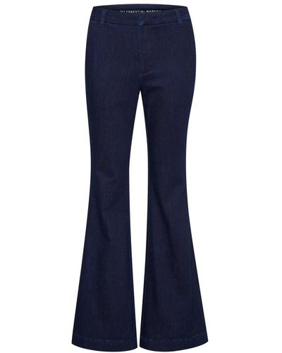 My Essential Wardrobe Schmeichelnde high bootcut jeans in dunkelblau