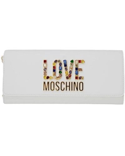 Love Moschino Bedruckte schultertasche clip-verschluss - Mettallic