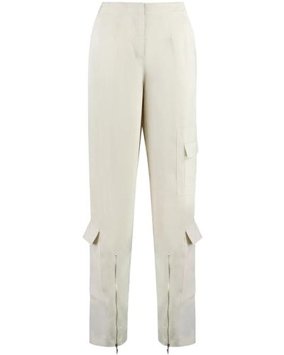 Calvin Klein Straight Trousers - Natural