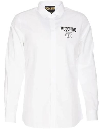 Moschino Klassisches französisches kragenhemd - Weiß