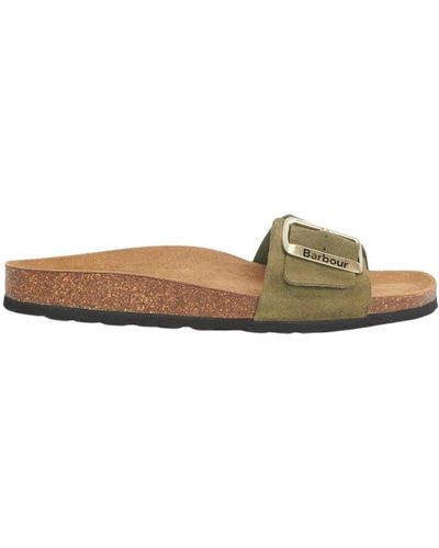 Barbour Olivgrüne sandalen