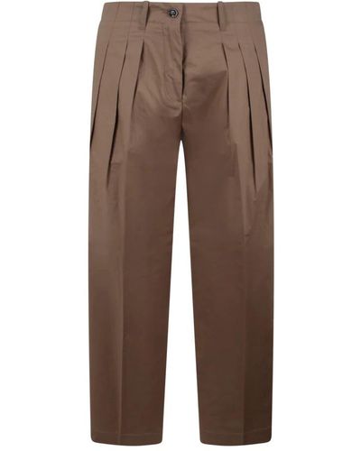 Nine:inthe:morning Straight Trousers - Brown