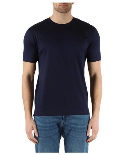 Alpha Studio T-shirt in cotone mercerizzato - Blu