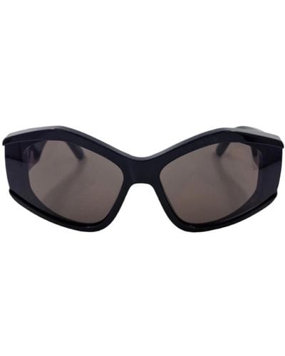 Balenciaga Schwarze sonnenbrille - einzigartiger stil - Blau