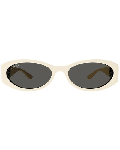 Gucci Vintage delförmige sonnenbrille gg1660s - Weiß