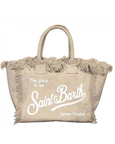 Mc2 Saint Barth Fringed vanity tote bag - Neutro
