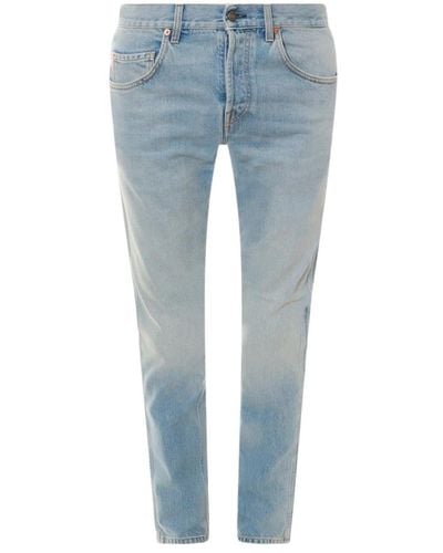 Gucci Jeans in cotone iconici horsebits - Blu