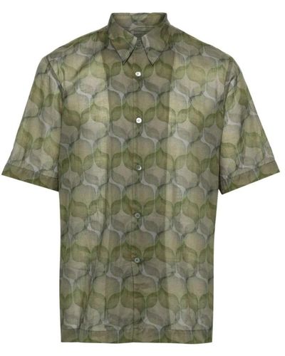 Dries Van Noten Short Sleeve Shirts - Green