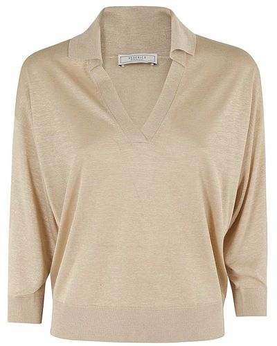 Peserico Stylischer tricot pullover - Natur