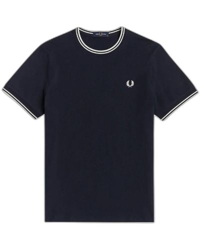 Fred Perry Twin tipped camiseta - Azul
