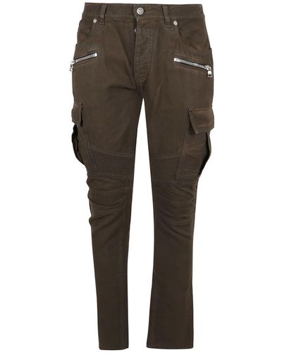 Balmain Coated cargo pants - Vert