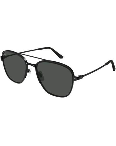 Cartier Schwarze rauch metallo sonnenbrille