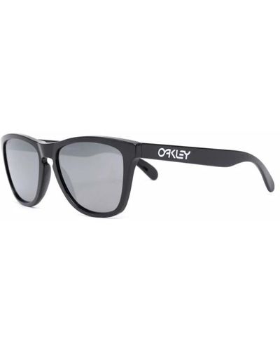 Oakley Schwarze sonnenbrille mit original-etui,schwarze sonnenbrille mit zubehör