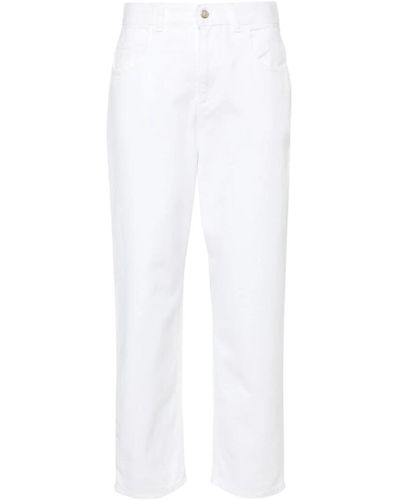 Moncler Weiße high-rise cropped jeans